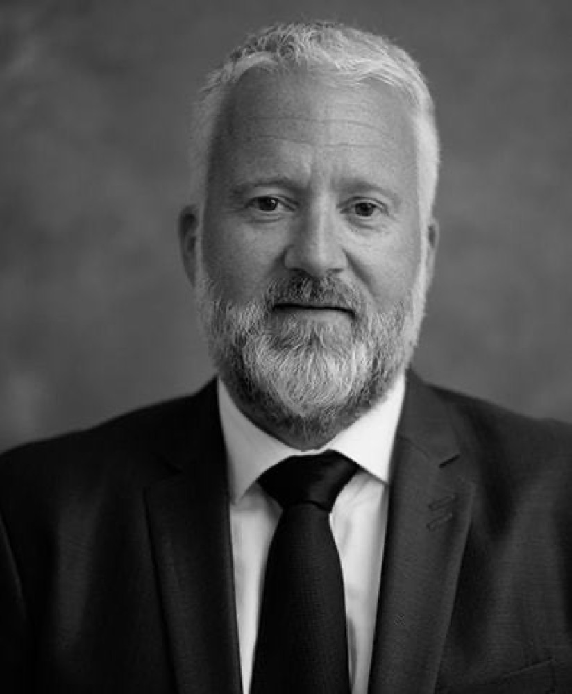 Portrait corporate en noir et blanc